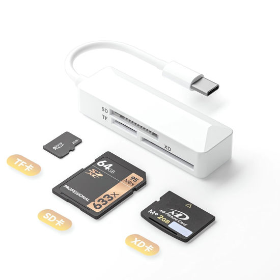 Picture of Micro SD Card Reader for iPhone 15,[MFi Certified] USB Type C Memory SD Card Reader Adapter SD TF XD Picture Card Camera Viewer for iPhone 15 Pro/15 Pro Max/15 Plus/iPad/Galaxy/Pixel/Laptop/PC