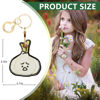 Picture of BORKUANA Leather Keychain Holder Case Compatible with Apple AirTag, Cute Protective Air Tag Cover with Keychain Ring, Anti-Scratch Finder GPS Tracker Case for Wallet Keys(Garlic)