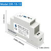 Picture of LCLCTC DC 12V Din Rail Power Supply Slim 15W 1.25A MAX(1a Can Also Be Used);Thin;(Input:100-240VAC,Output:12VDC,50/60HZ) (Volts_of_Direct_Current, 12)