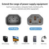Picture of YACSEJAO IEC 320 Male C14 to 90 Degree Down Right Angled C13 Power Extension Adapter, 2PCS