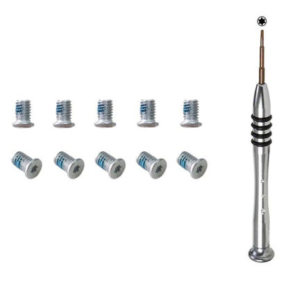 Picture of Bfenown Replacement 10 Pcs M2.5 * 4.0 Torx T5 Bottom Cover Case Screws + T5 Screwdriver for Dell XPS 17 9700 9710 9720 9730 Precision 17 5750 5760 5770 5780 (Silver)