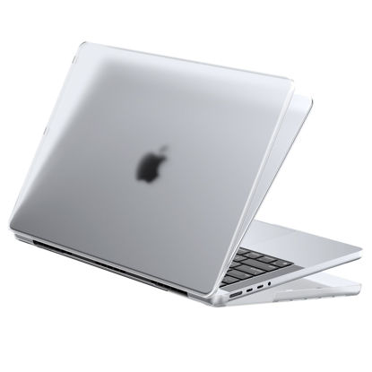Picture of Soonjet for MacBook Pro 14 inch Case 2024-2021 M4 M3 M2 M1 Pro/Max [Same as Bare-MacBook] Clear Matte Cover Protective Hard Shell Laptop - Frosted Clear