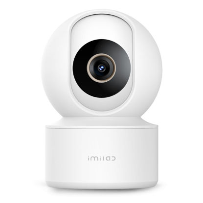 Picture of IMILAB C22 3K Security Indoor Camera - 360° View Home Camera with Color Night Vision for Baby/Pet Monitor, Plug-in 2.4Ghz WiFi 6 Inside Camera, 2-Way Audio, AI Detection, Local/Cloud Storage(White)