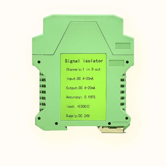 Picture of Analog Signal Isolator Transmitter Splitter DC Galvanic Separation Analog Signal Splitter Current Voltage Transmitter DIN Rail Mount(4-20ma 1 in 3 Out)