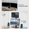 Picture of Dual Monitor Stand - Vertical Stack Screen Free-Standing Desk Mount Arm Riser Fits Two 13 to 34 Inch Computer Monitors with Swivel, Tilt, Height Adjustable, VESA Stand 100 x 100mm, 75 x 75mm AX05TB02