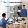 Picture of Dual Monitor Stand - Vertical Stack Screen Free-Standing Desk Mount Arm Riser Fits Two 13 to 34 Inch Computer Monitors with Swivel, Tilt, Height Adjustable, VESA Stand 100 x 100mm, 75 x 75mm AX05TB02
