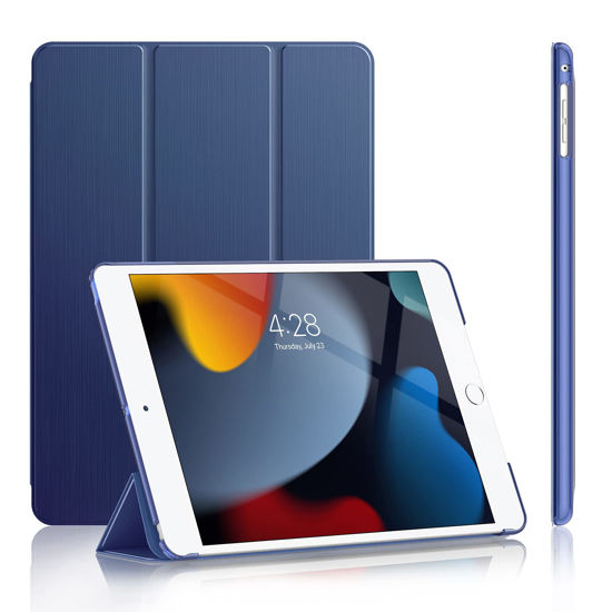 Picture of Soke Case for iPad 6th Generation 2018/ iPad 5th Gen 2017/ iPad Air 2 & 1, [Slim Trifold Stand + Auto Wake/Sleep], Premium Protective Hard PC Back Cover for Apple iPad 9.7 Inch (Navy)