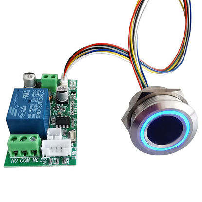 Picture of Taidacent Fingerprint Recognition Module Waterproof Identification Fingerprint Control Car Door Lock Relay 485 MODBUS (Control Board with Box, High Grade Fingerprint)