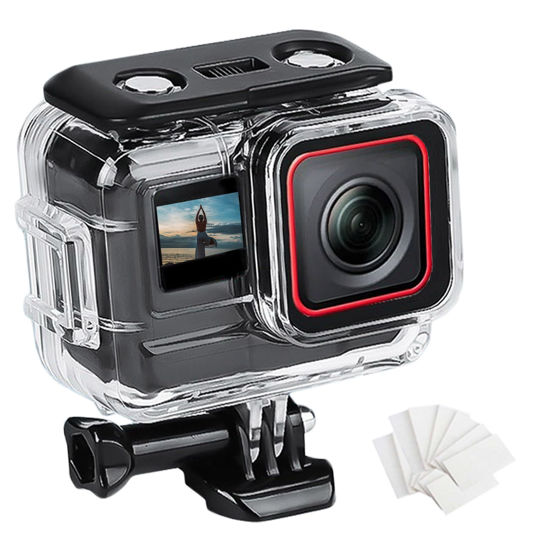 Picture of 196Ft/60M Waterproof Housing Dive Case Compatible for Insta 360 Ace Pro, Underwater Protective Shell Case Housing with Anti-Fog Pads and Adpter Mount Accessories