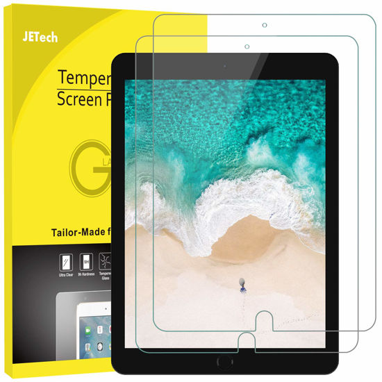 Picture of JETech Screen Protector for iPad Pro 10.5-Inch and iPad Air 3 (10.5 Inch 2019 Model), 9H Tempered Glass Film, HD Clear, 2-Pack