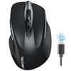Picture of TECKNET Wireless Mouse (BT5.0/3.0 & 2.4G) Rechargeable 4800 DPI Silent Mouse 6 Buttons Bluetooth Mouse, USB A Mouse Wide Compatibility - Black