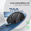 Picture of TECKNET Wireless Mouse (BT5.0/3.0 & 2.4G) Rechargeable 4800 DPI Silent Mouse 6 Buttons Bluetooth Mouse, USB A Mouse Wide Compatibility - Black