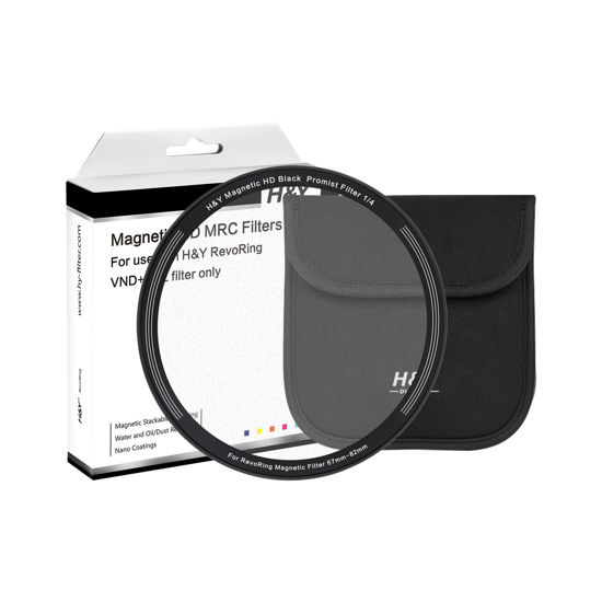 Picture of H&Y RevoRing 67-82mm Black Promist 1/4, Black Diffusion 1/4 Cinematic Effect Magnetic Filter for Vlog Portrait Photography Videography