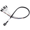 Picture of SilverStone Technology CPS05 SFF-8643 to SATA7-Pin with Sideband Mini SAS HD Cable, SST-CPS05