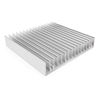 Picture of Awxlumv 100mm Heatsink 100x100x18mm/ 3.94''x3.94''x0.71'' Heat sinks Radiator for Circuit Board Transistor Semiconductor Devices Control System Multimedia Components Equipment with 16 Fins - Sliver