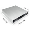 Picture of Awxlumv 100mm Heatsink 100x100x18mm/ 3.94''x3.94''x0.71'' Heat sinks Radiator for Circuit Board Transistor Semiconductor Devices Control System Multimedia Components Equipment with 16 Fins - Sliver