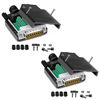 Picture of Jienk 2Pcs DB15 Solderless Male RS232 D-SUB Serial Adapters, 16mm thinner 15 Pin Port Terminal Solderfree Breakout Board Connector with Case Accessories