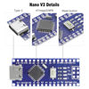 Picture of Nano V3.0 Board with Cable, AYWHP 5PCS Nano Board ATmega328P, CH340G Chip 5V 16M, Microcontroller Compatible with Arduino Nano (USB C Port)