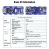 Picture of Nano V3.0 Board with Cable, AYWHP 5PCS Nano Board ATmega328P, CH340G Chip 5V 16M, Microcontroller Compatible with Arduino Nano (USB C Port)