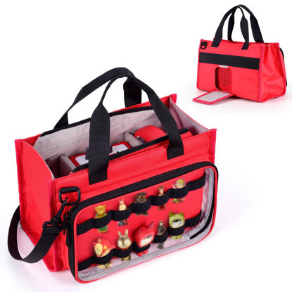 Picture of Carrying Bag for Toniebox Starter Set, Travel Storage Case for Tonie Characters, Charging Station & Headphone, Box Only (Red)