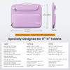 Picture of MoKo 9-11 Inch Tablet Sleeve Bag, Fits iPad Air 5/4th 10.9, iPad Pro 11 Inch, iPad 9/8th 10.2, iPad 10th 10.9, Tab S8/S9 11",Waterproof Polyester Bag with Double Pockets,Retractable Handle, Purple
