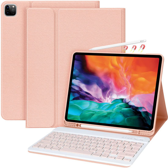 Picture of HOTLIFE Case with Keyboard for iPad Air 13 inch （M2 2024 ）,Keyboard Case for iPad Pro 12.9 6th/5th Generation, Wireless Detachable Keyboard- with Pencil Holder for New iPad Air 13-inch/iPad Pro 12.9