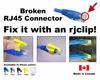 Picture of RJCLIP - Broken RJ45 Connector Solution (10 pcs: Assorted Colours of Black/Silver/Blue/Yellow/Clear)