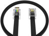 Picture of (1 Pack) 3 Feet Black Telephone Cable 6P4C RJ11 Male to Male, Made in USA Pro Grade Phone Line Cord