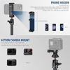 Picture of NEEWER Tabletop Projector Stand Compatible with XGIMI Nebula MEVO, 16"-35"/40-90cm Floor Camera Stand with Phone Holder & Action Camera Mount for GoPro/Projector/Webcam/Camera/Phone/LED Lights, DS006