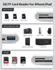 Picture of USB C SD Card Reader for iPhone 15/iPad/Mac, 3 in 1 USB-C Memory Trail Camera Card Adapter with Dual Slots & USB Port, Type C to Micro SD Memory Card Reader for Phone, Laptop and More USBC Devices