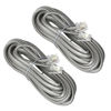 Picture of 1st Choice Pack of 2 Telephone Line Cord Heavy Duty Silver Satin 4 Conductor 14-ft