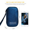 Picture of Electronic Organizer Bag Cable Organizer Travel Cord Organizer Case Pouch Portable Carrying Case for Charger Hard Drive Earphone USB SD Card (Navy)