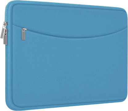 Picture of 14 inch Laptop Sleeve Case, Shockproof Protective Laptop Cover Briefcase Carrying Computer Bag with Accessory Pocket Portable Laptop Sleeve for 14" MacBook, HP, Dell, Lenovo, Acer, Light Blue