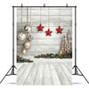 Picture of SJOLOON Christmas Backdrop Balls White Wood Floor Photography Backdrop Christmas Backdrops for Photography Photo Backdrops Studio Background 10383(5x7FT)
