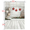Picture of SJOLOON Christmas Backdrop Balls White Wood Floor Photography Backdrop Christmas Backdrops for Photography Photo Backdrops Studio Background 10383(5x7FT)