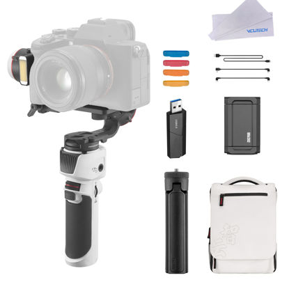 Picture of Zhi yun Crane M3 Combo Handheld 3-Axis Stabilizer with Backpack, VCUTECH Cleaning Cloth, SD Card Reader, Lightweight Gimbal Compatible w/Mirrorless Camera Smartphone Action Cams,Tripod