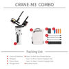 Picture of Zhi yun Crane M3 Combo Handheld 3-Axis Stabilizer with Backpack, VCUTECH Cleaning Cloth, SD Card Reader, Lightweight Gimbal Compatible w/Mirrorless Camera Smartphone Action Cams,Tripod