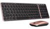 Picture of Wireless Bluetooth Keyboard and Mouse for Mac, Multi-Device Rechargeable Slim Keyboard and Mouse Stainless Steel Full Size, Compatible with MacBook Pro/Air, iPad, iMac - Black Rose Gold