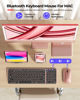 Picture of Wireless Bluetooth Keyboard and Mouse for Mac, Multi-Device Rechargeable Slim Keyboard and Mouse Stainless Steel Full Size, Compatible with MacBook Pro/Air, iPad, iMac - Black Rose Gold