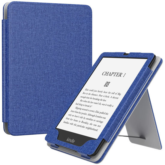 Picture of MoKo Case for 7"/6.8" Kindle Paperwhite(12th/11th Gen-2024/2021) and Kindle Paperwhite Signature Edition,Slim PU Shell Cover Case with Auto-Wake/Sleep for Kindle Paperwhite 2024, Indigo