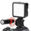 Picture of Camera Cold Shoe Mount Adapter, Aluminium Alloy Triple Hot Shoe Extension Bracket Holder for GoPro DSLR Cameras Flash Light, Monitor, Microphone