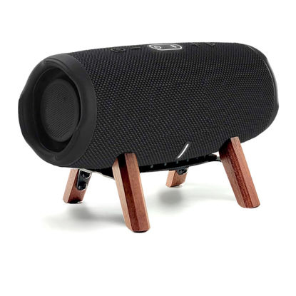 Picture of Real Wood Stand Compatible for jbl Charge 5,Flip 6,flip 5 Portable Speaker,Tripod Mount,Stable Sturdy Wooden Holder is Used for charge5,Charge 4,Charge 3 (Walnut)