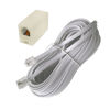 Picture of GIEHOUGRIO 33 Feet Long Telephone Extension Cord, Phone Cord ，Telephone Cable with Standard RJ-11 6P4C Plug and 1 in-Line Coupler-White