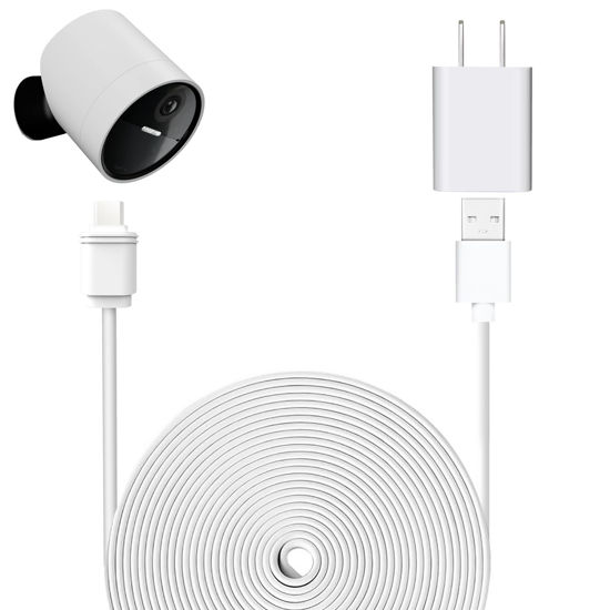 Picture of 25ft/7.6m Weatherproof Outdoor Charging Cable for SimpliSafe Outdoor Security Camera Only (1)