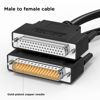 Picture of JUXINICE D-Sub 50 Pin Cable Shielded, DB50 Male to Female Cable 5FT, 50Pin Extension Cable- HDB50 M/F Black 5'