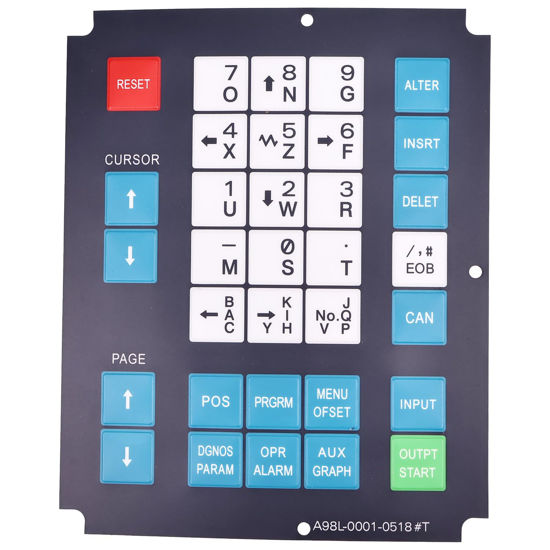 Picture of WQSING Keypad Keysheet A98L-0001-0518#T for 32 Key Membrane Switch 0T 0TA 0-TB 0-TC 0-TD MDI Manual Data Input keypad