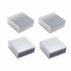Picture of bnafes 4pcs Aluminum Heatsink Chipset Heat Radiator Cooling Fin Heatsink 50mm (L) x 50mm(W) x 20mm(H) Silver Tone
