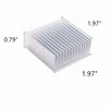 Picture of bnafes 4pcs Aluminum Heatsink Chipset Heat Radiator Cooling Fin Heatsink 50mm (L) x 50mm(W) x 20mm(H) Silver Tone