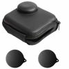 Picture of ULBTER Mini Storage Bag Case for GoPro MAX Waterproof 360 Camera + Rubber Lens Cap Cover, Carrying Portable Boxes Accessory for Go pro Max [2+1 Pack]