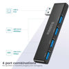Picture of USB Hub, Fidioto 4 Port USB Adapter(1 * 3.0 Hub, 3 * 2.0 Hub), Networking Hub for Laptop, iMac Pro, MacBook Air, Mac Mini/Pro, Surface Pro, Notebook PC, USB Flash Drives and Mobile HDD Etc.